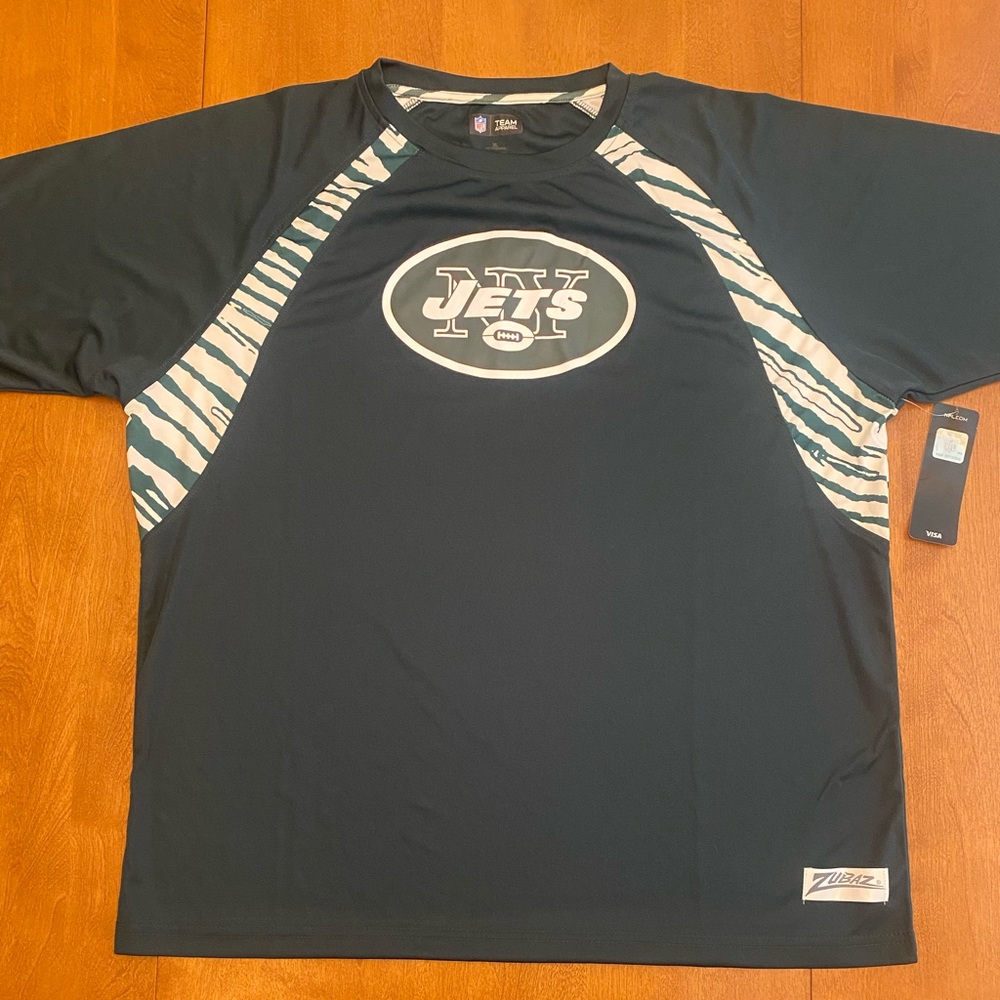 NWT New York Jets Football Camo Raglan tshirt size adult XL